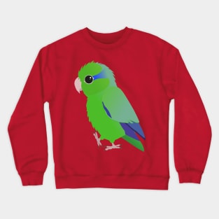 Cute green pacific parrotlet Crewneck Sweatshirt